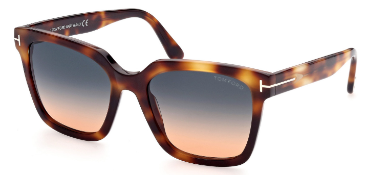 [Shiny Medium Blonde Havana - Gradient Blue-To-Orange]