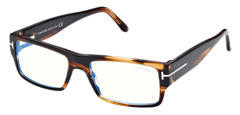 [Shiny Striped Dark Brown - "t" Logo - Blue Block]