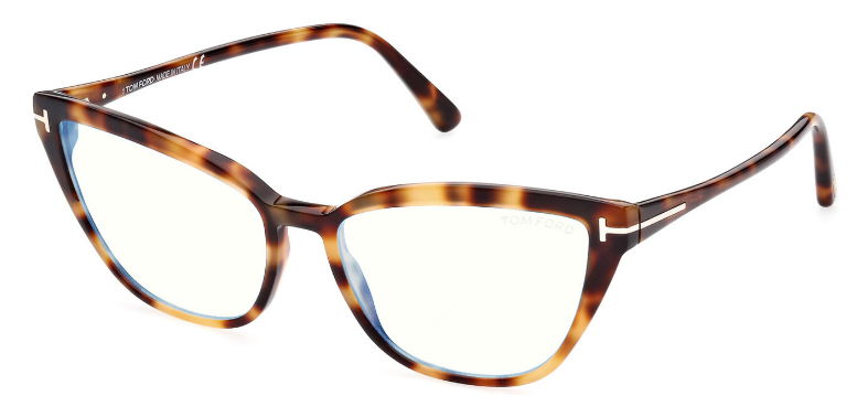 [Shiny Blonde Havana - "t" Logo - Blue Block]