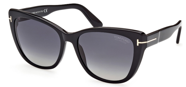 [Shiny Black - Polarized Gradient Smoke-To-Pale Pink]