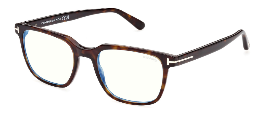 [Shiny Classic Dark Havana -  "t" Logo - Blue Block]