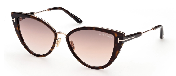 [Shiny Classic Dark Havana W. Rose Gold - Grad. Brown-To-Sand]