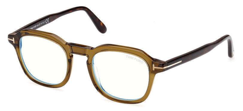 [Shiny Transparent Olive - "t" Logo - Blue Block]