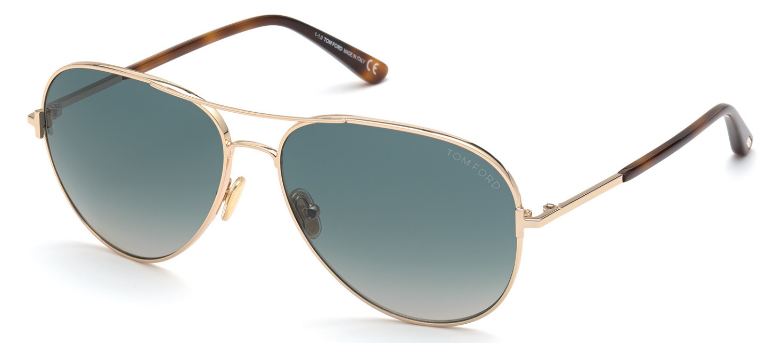 [Shiny Rose Gold - Classical Havana - Gradient Turquoise To Sand]