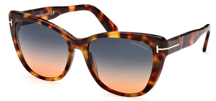 [Shiny Medium Blonde Havana - Gradient Blue To Amber]