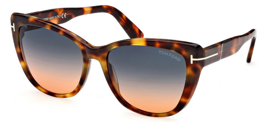 [Shiny Medium Blonde Havana - Gradient Blue To Amber]