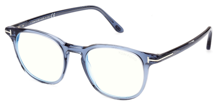 [Shiny Transparent Blue -  "t" Logo - Blue Block]