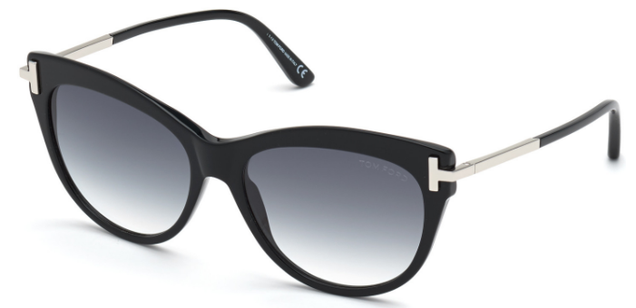 [Shiny Black W. Shiny Palladium Temples - Smoke Lenses]