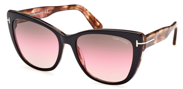 [Shiny Black & Antique Pink Havana - Grad. Brown - Pink -  Sand]