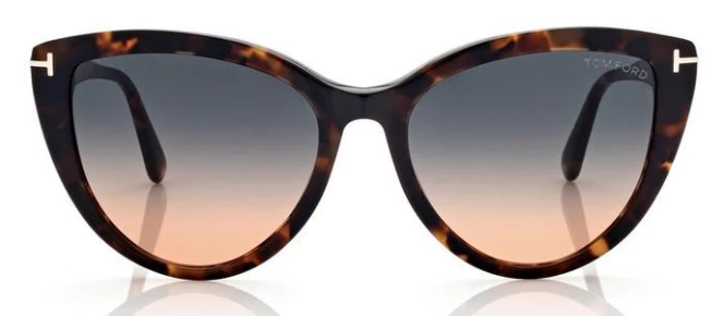 [Shiny Vintage Dark Havana - Gradient Teal-To-Orange]