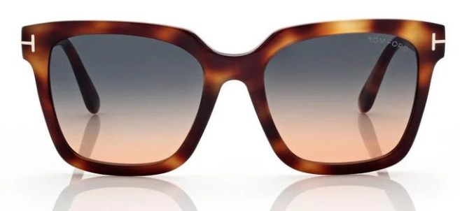 [Shiny Medium Blonde Havana - Gradient Blue-To-Orange]