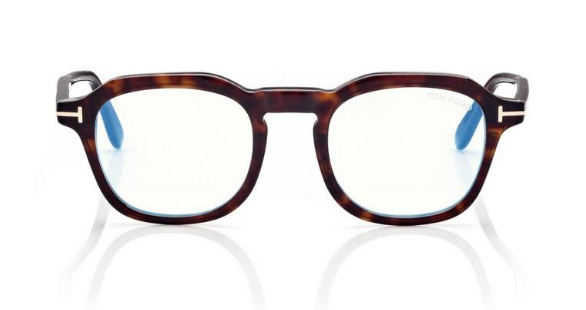 [Shiny Dark Havana - "t" Logo - Blue Block]