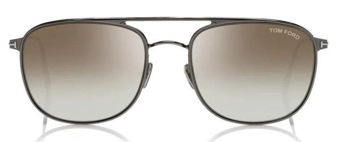 [Dk Ruthenium W. Dk Havana - Grad Brown-To-Blue Lenses W. Gunmetal Fl.]