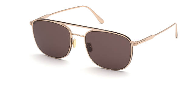 [Shiny Rose Gold W. Classic Dk Havana - Brown]