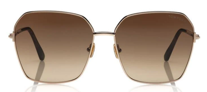 [Shiny Rose Gold - Shiny Classic Dark Havana - Gradient Brown]