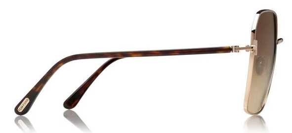 [Shiny Rose Gold - Shiny Classic Dark Havana - Gradient Brown]