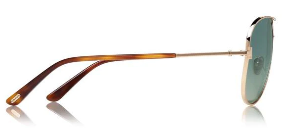 [Shiny Rose Gold - Classical Havana - Gradient Turquoise To Sand]