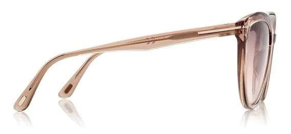 [Shiny Rose Champagne - Gradient Brown Lenses W. Gold Flash]