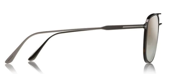 [Dk Ruthenium W. Dk Havana - Grad Brown-To-Blue Lenses W. Gunmetal Fl.]