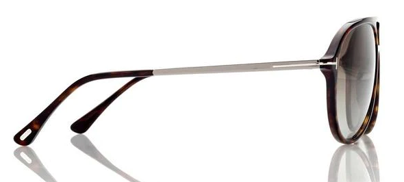 [Dk. Havana W. Ruthenium - Grad. Brown-Blue Lenses W. Silver Fl.]