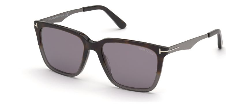 [Havana & Grey Front W. Palladium Temples - Smoke Lenses W. Silver Fl.]