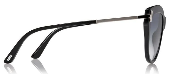 [Shiny Black W. Shiny Palladium Temples - Smoke Lenses]